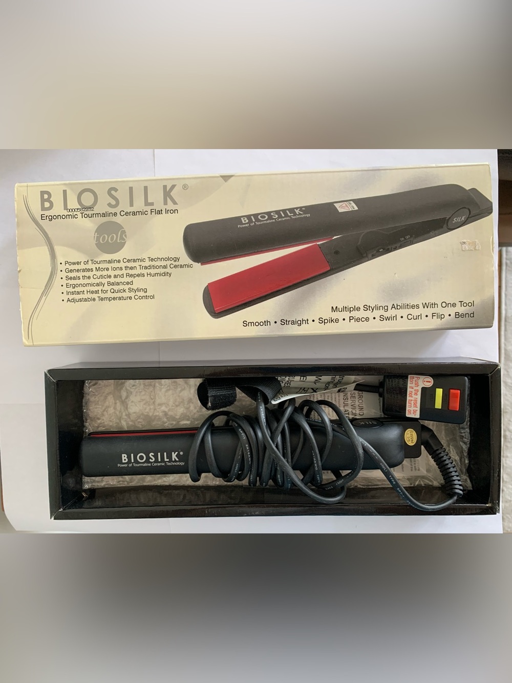 BioSilk Ergonomic Turmaline Ceramic Flat Iron